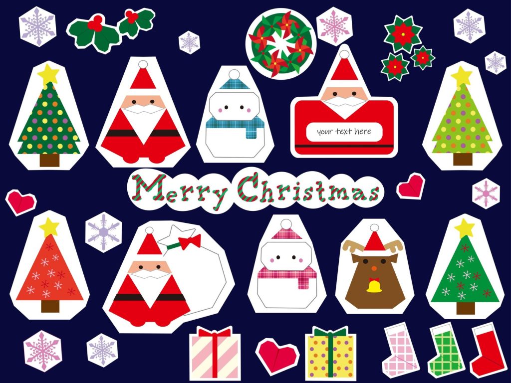 ペタペタ貼って作るクリスマスツリー