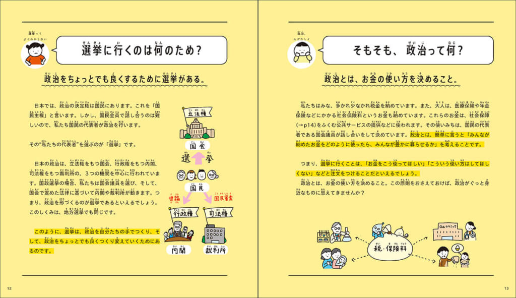 書籍『選挙、誰に入れる？』の中面画像