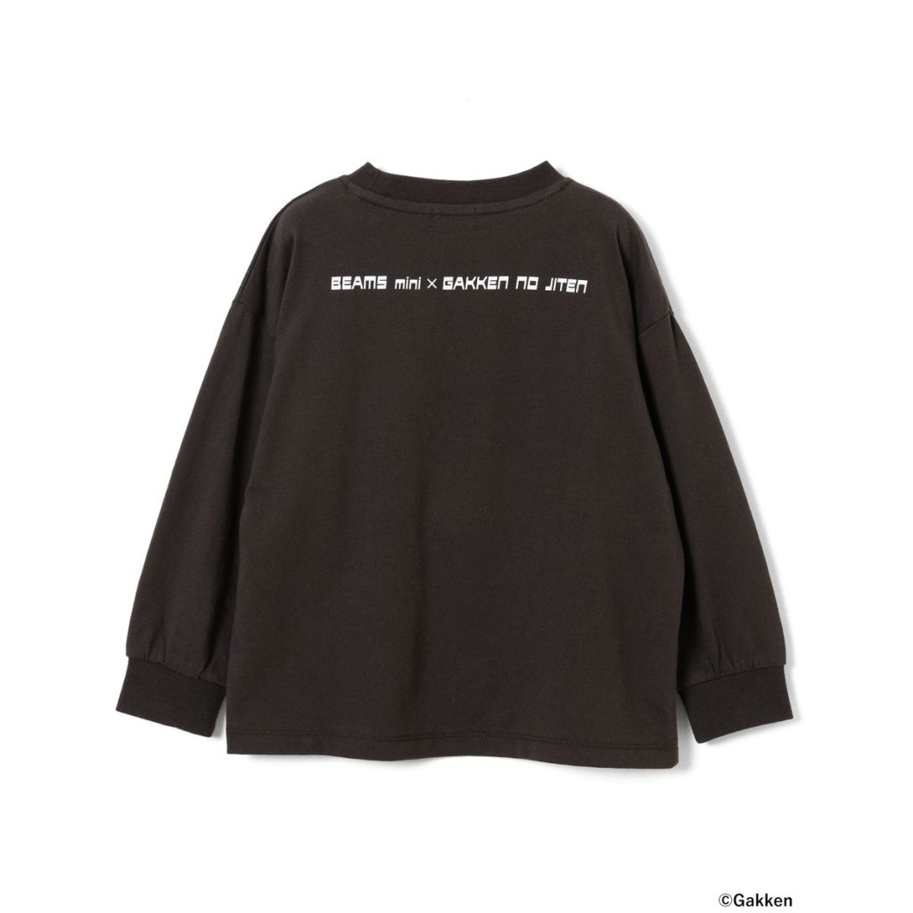 BEAMS miniと学研の辞典のコラボTシャツ（黒色）の背面画像